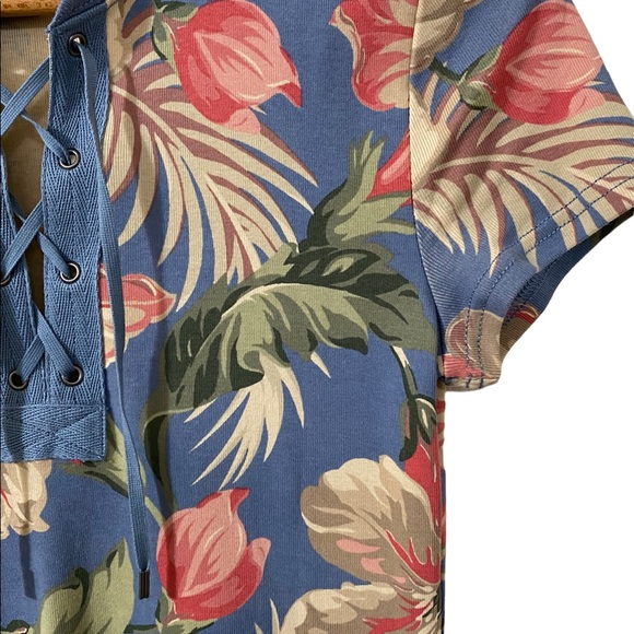 AMERICAN LIVING WOMENS SHIRT SLEEVE TROPICAL T SHIRT DRESS. ABOVE KNEE S… - Picture 6 of 14